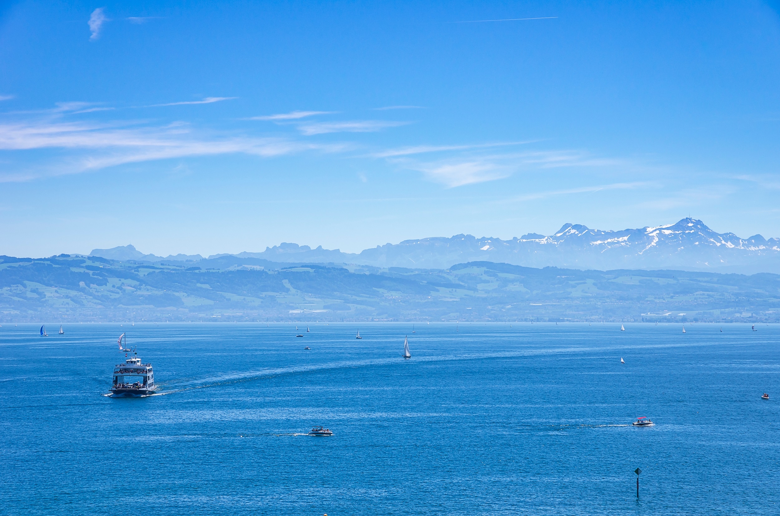 ferry line Friedrichshafen-Romanshorn on Lake Constance